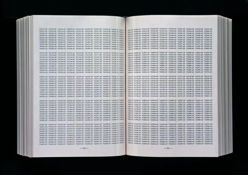 On Kawara, One Million Years: Past, 1970–71 